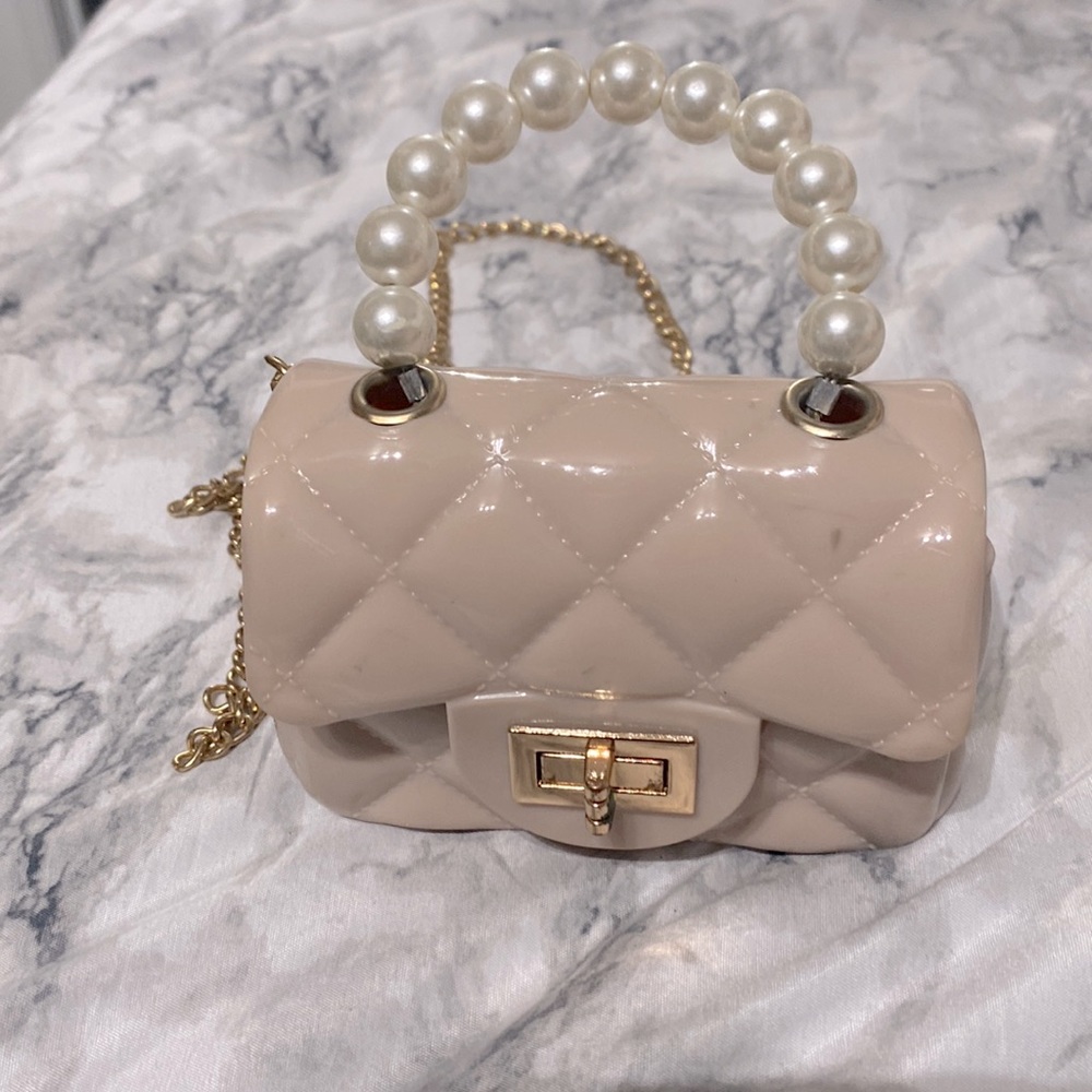 Light beige rubber bag